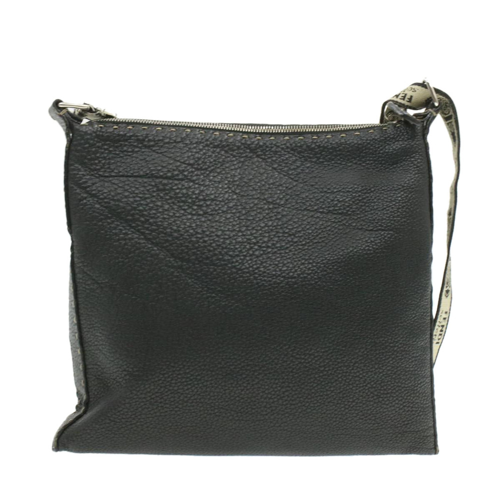 FENDI Shoulder Bag Leather Black Auth rd1013 - Picture 3 of 16